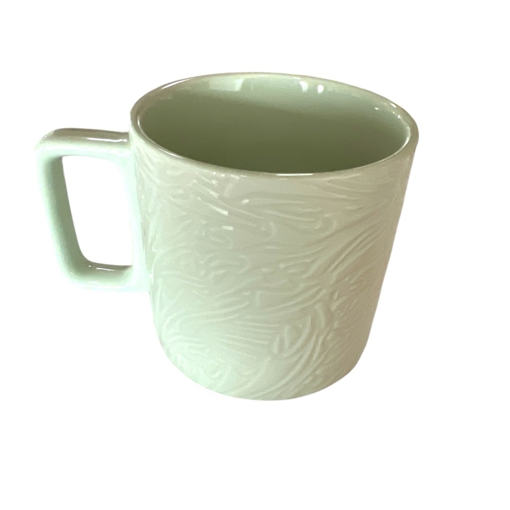 Embossed Green Ceramic 14 fluid ounce Starbucks coffee mug